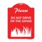 Signmission Please Do Not Drive on the Grass, Red & White Aluminum Architectural Sign, 18" x 24", RW-1824-23294 A-DES-RW-1824-23294 - alternate 1